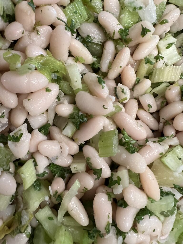 white bean celery salad 