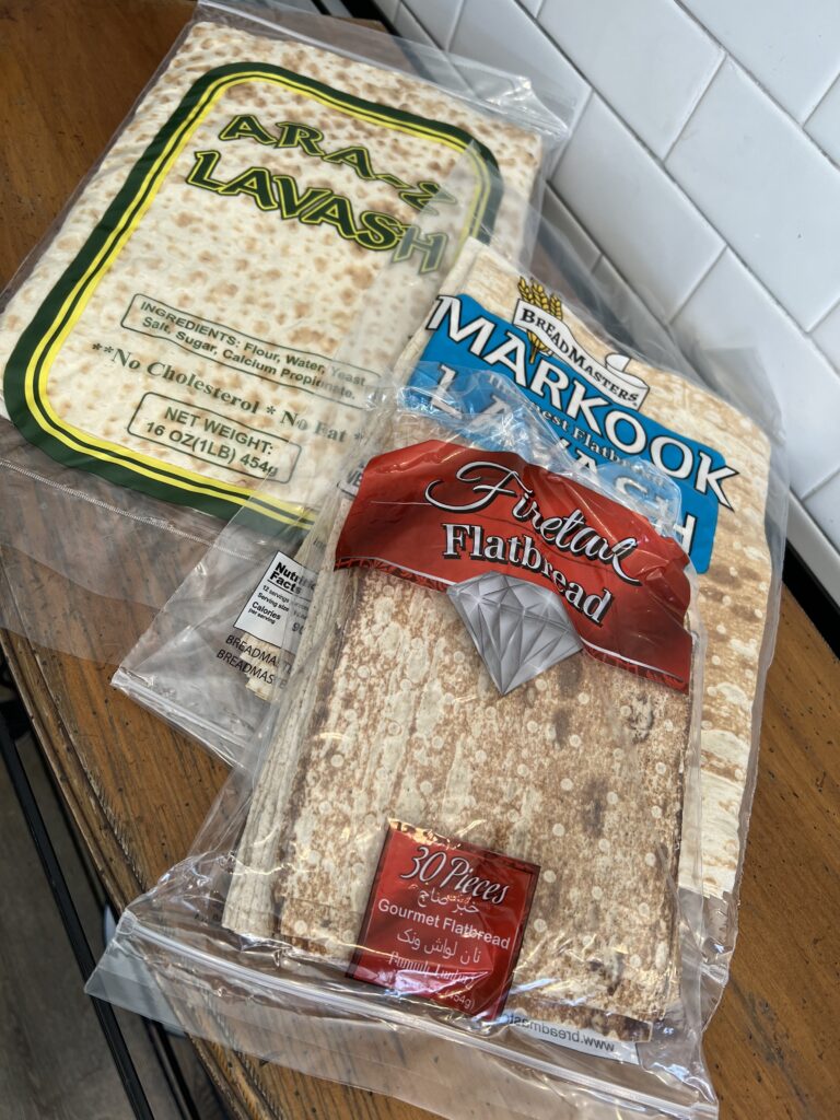 Flat bread variety of style in Mediterranian diet